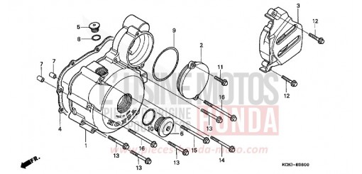 COPERCHIO CARTER MOTORE SINISTRO XLR125RW di 1998